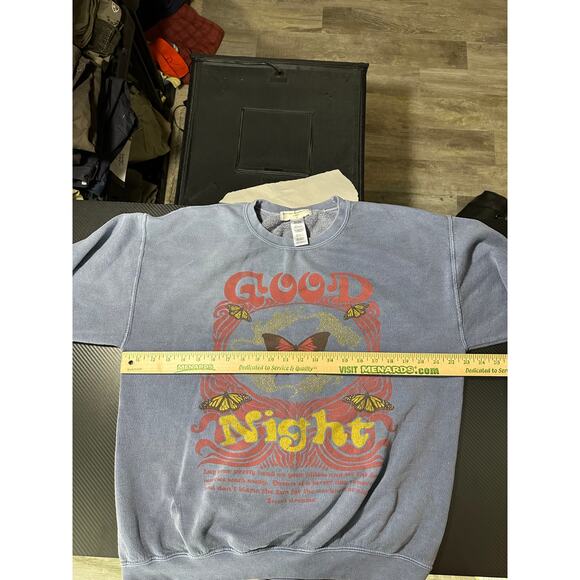 Urban Outfitters Project Social T Crew Sweatshirt Good Night Graphic Small / Med - Picture 5 of 10
